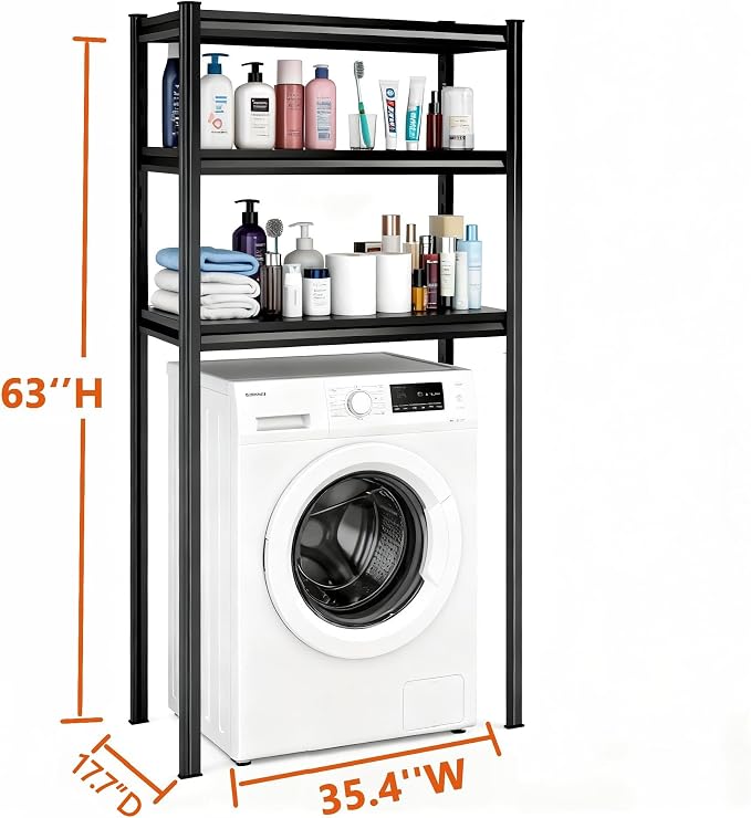 Over the Washer and Dryer Storage Shelf, Height-Adjustable Storage Shelf - Image 2