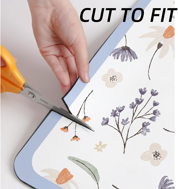Floral Print Washing Machine Mat - Image 5