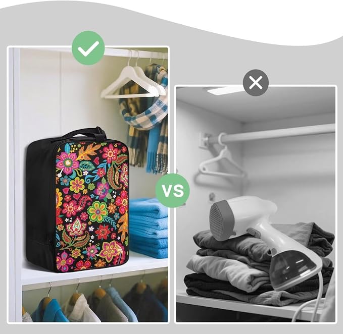 Flower Clothes Iron Storage Bag Foldable Portable Iron Holder - Image 4