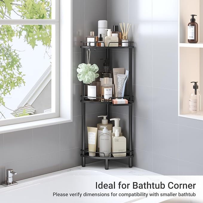ELYKEN Corner Shower Caddy Standing & Laundry Cart - Image 9