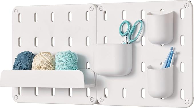 iDesign Cade BPA-Free Plastic Modular Hanging Pegboard Organizer Storage Bin - Image 6