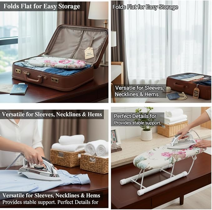 Portable Tabletop Ironing Board Foldable Mini Ironing Board Stable Support - Image 4
