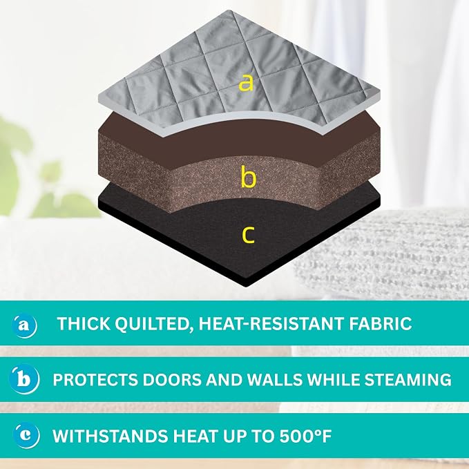 True & Tidy XL Over The Door Protective Clothes Steamer Pad, Ironing and Press - Image 8