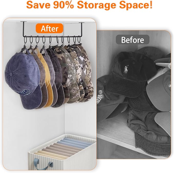 Viklluyr Hat Rack for Baseball Cap Hat Storage - Image 4