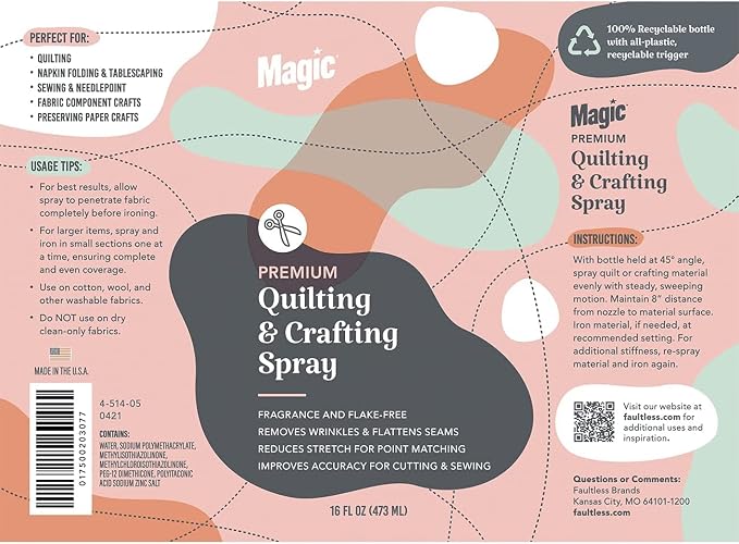 MAGIC Premium Quilting & Crafting Spray Bottle – Fabric Spray - Image 5