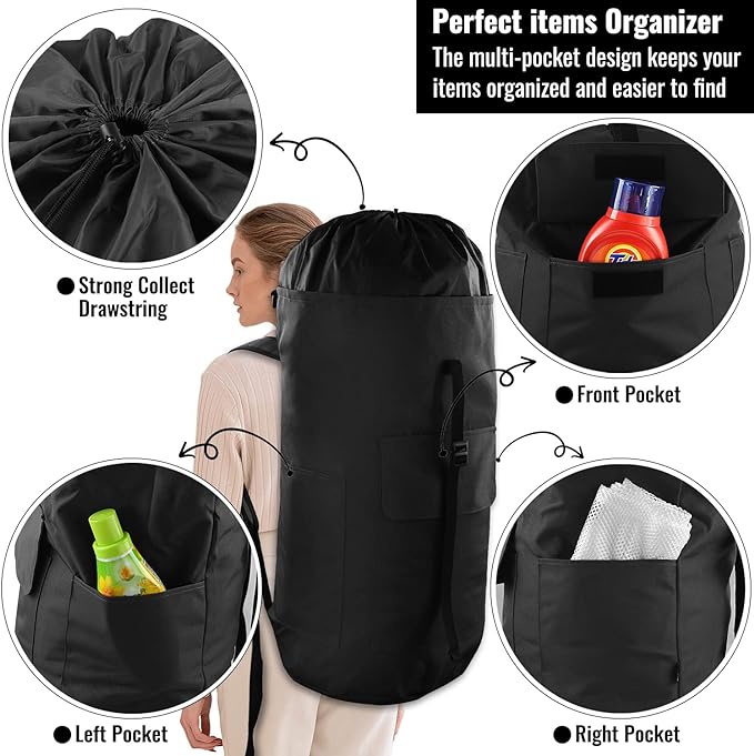 Laundry Bag Backpack, 125L Extra Large Laundry Backpack - Image 4