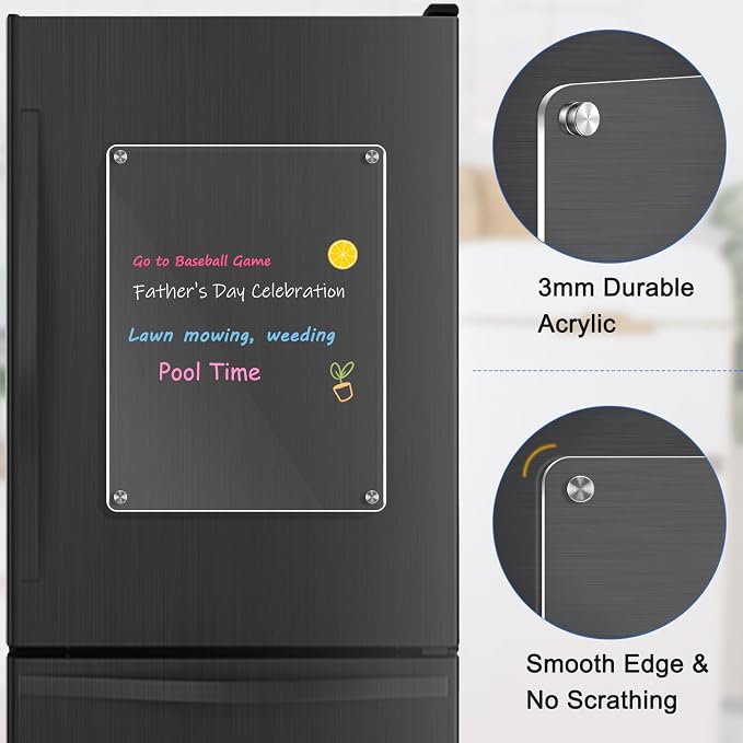 WALGLASS Fridge Acrylic Board, Dry Erase Board - Image 2