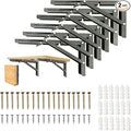 Folding Shelf Brackets, Wall Mounted Shelf Brackets, Heavy Duty Shelf Bracket by Medach