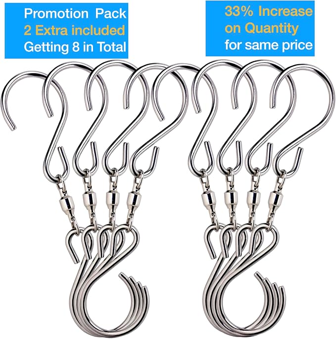HS's Creation 6 Pack Dual Swivel S Hooks - Image 2