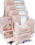 Veken 10 Set Packing Cubes for Travel, Beach Vacation Essentials Accessories by Veken
