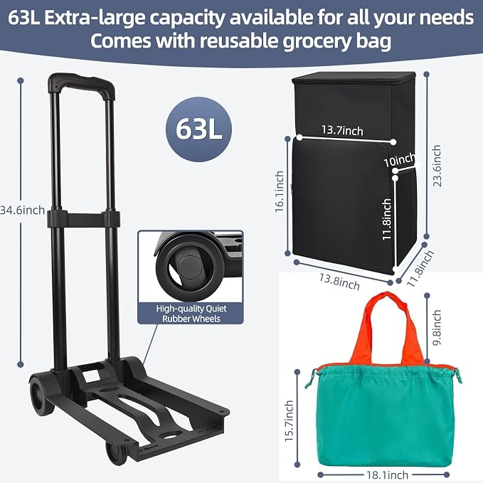 Utility Carts 63L Large Shopping Carts - Image 2
