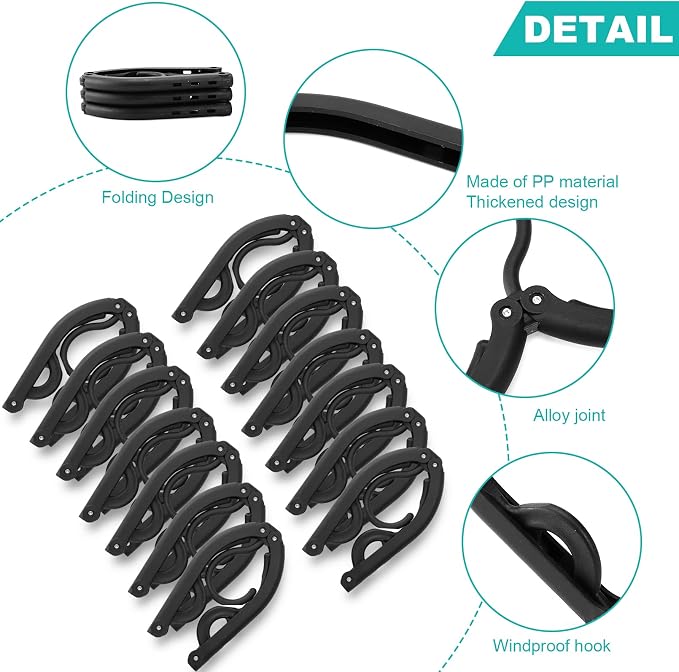 24PCS Travel Hangers, Portable Foldable Clothes Hangers, Foldable Clothes - Image 3