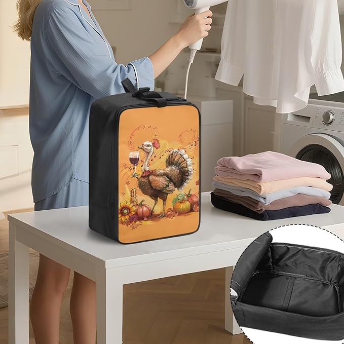 Thanksgiving Turkey Portable Travel Steam Iron Bag Easy to Clean Carrying Case - Image 3