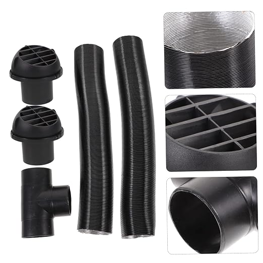PRETYZOOM Car Heater Ducting Kit Warm Air Outlet Vent Hose Set - Image 8