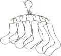 SILLY MONKEY Junior Kids Size Sock Blockers and Laundry Drying Hanger Rack by SILLYMONKEY