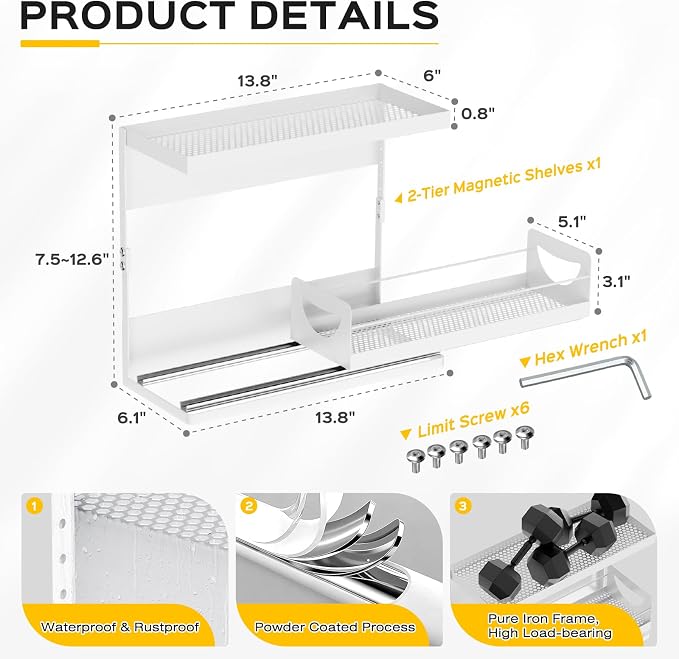 2 Tier Magnetic Storage Shelf - Image 2
