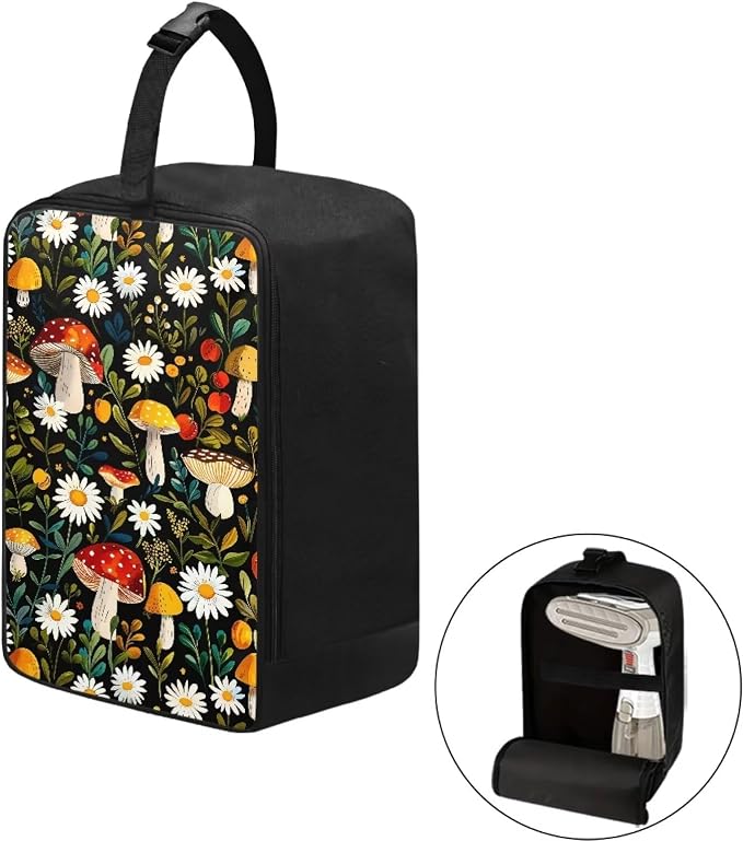 Daisy Mushroom Travel Steamer Storage Bag Zippered Carrying Case - Image 2