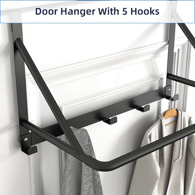 Over The Door Clothes Hanger, Metal Clothes Rack - Image 3