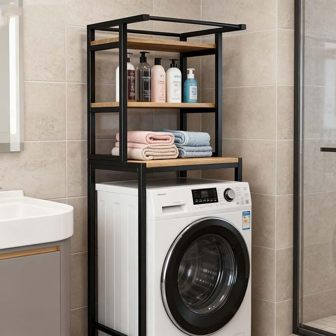 Space-Saving 3-Tier Over Washer and Dryer Storage Shelf, Heavy-Duty Over - Image 3