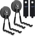 3-H Hook Magnets Heavy Duty 2 Large, 2 Small, J Shape Strong Magnetic Hooks by 3-H