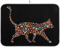 Trendy Flower Cat Absorbent Dish Drying Mat Microfiber Kitchen Countertop Table by Unknown