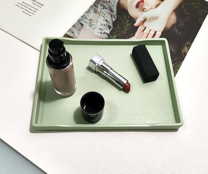 Small Green Mini Serving Tray for Serving Accessory, Perfume or Display Use. - Image 3