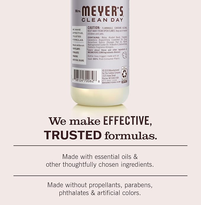 MRS. MEYER'S CLEAN DAY Room Spray, Lavender Scent, 8 Fl Oz Bottle - Image 5