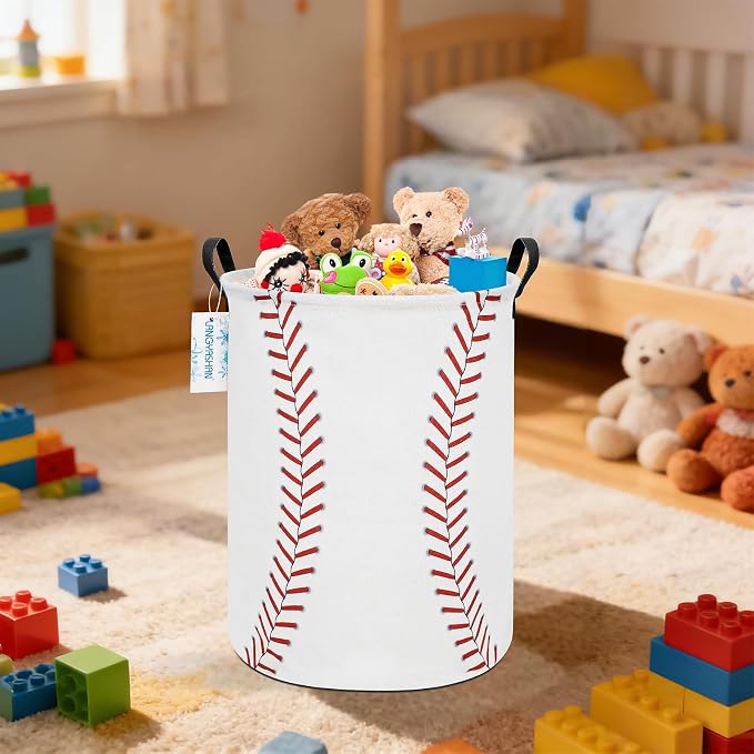 LANGYASHAN Laundry Basket Canvas Fabric Collapsible Organizer Basket - Image 5