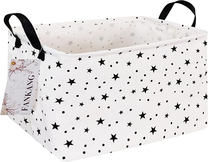 FANKANG Storage Basket, Nursery Hamper Canvas Laundry Basket Foldable by FANKANGStorageBasket