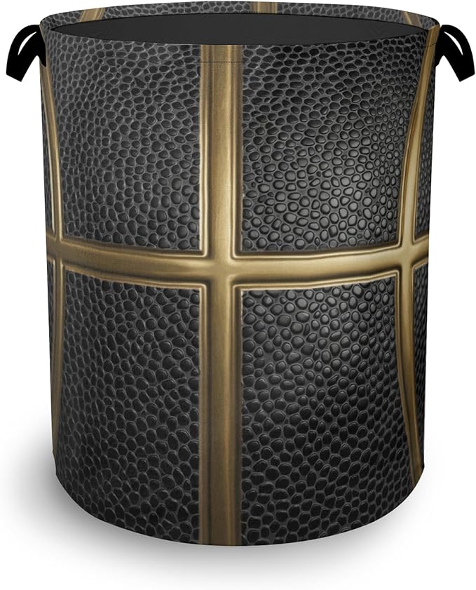 Basketball Gold Laundry Basket, Foldable by Unknown
