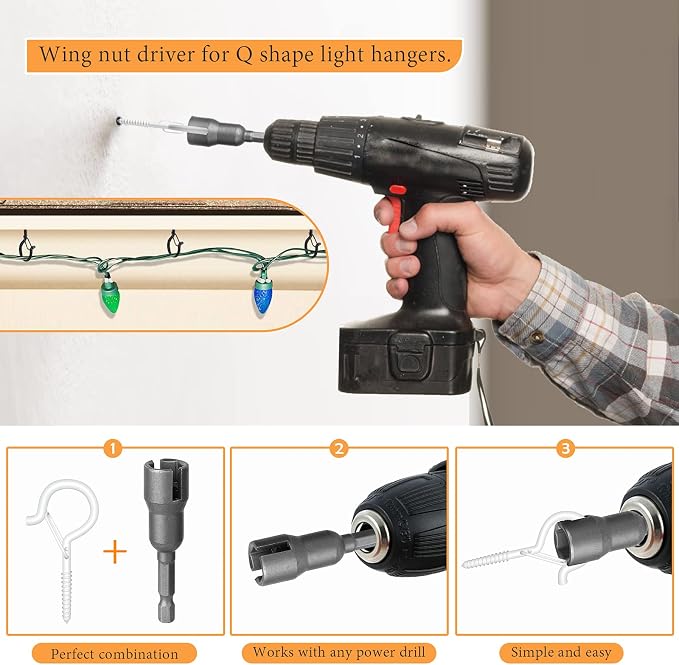 32Pcs Q-Hanger Hooks with Safety Buckle, Windproof Screw Hooks - Image 4