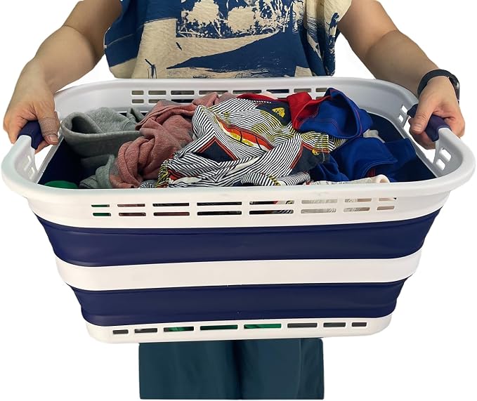 SAMMART 42L Collapsible Plastic Laundry Basket - Image 7