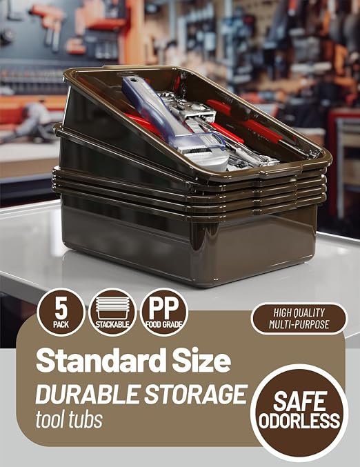 WYT 5-Pack Commercial Bus Tubs Box/Tote Box - Image 7