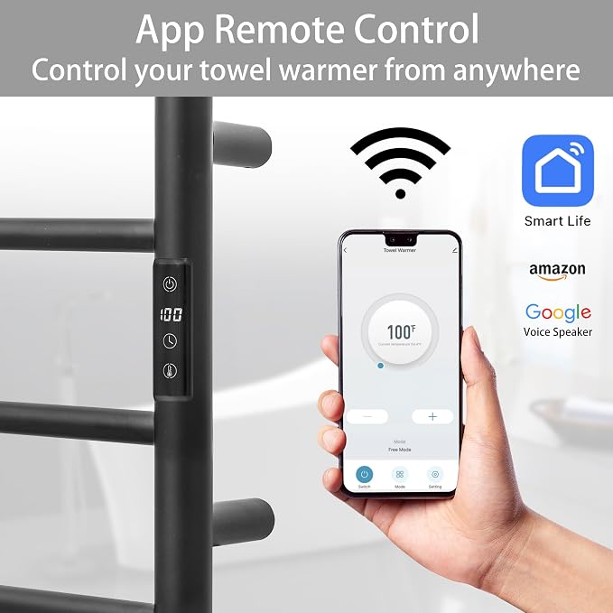 KEG Smart WiFi Towel Warmer Wall Mounted - Image 2