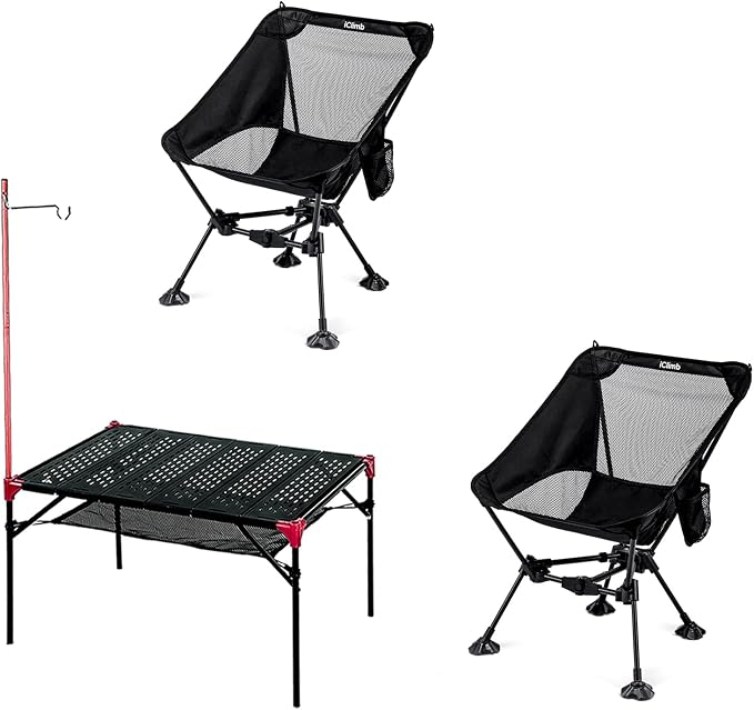 iClimb 2 Anti-Sinking Chair and 1 Extendable Table by iClimb