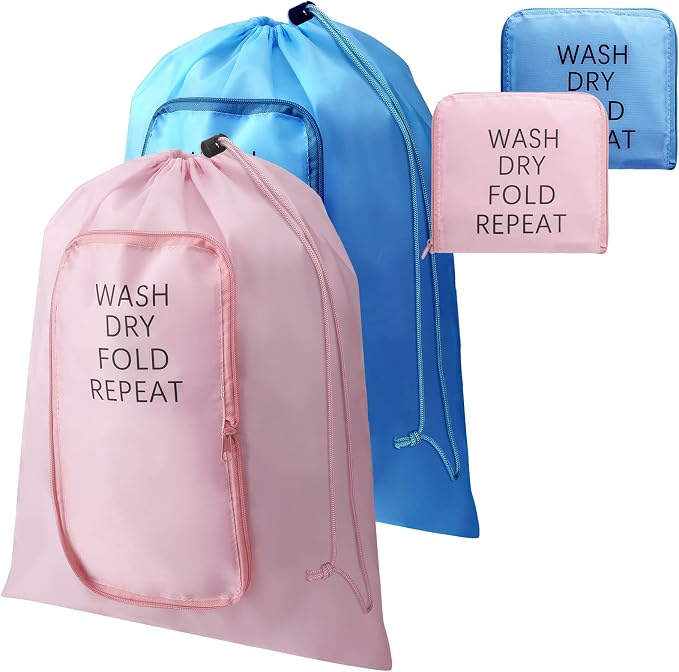 2 Pcs Travel Laundry Bag Washable Dirty Clothes Bag by Boao
