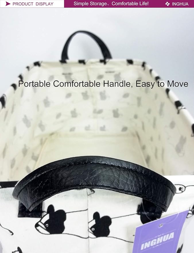 Rectangular Storage Basket Fabric Organizer Bin - Image 4