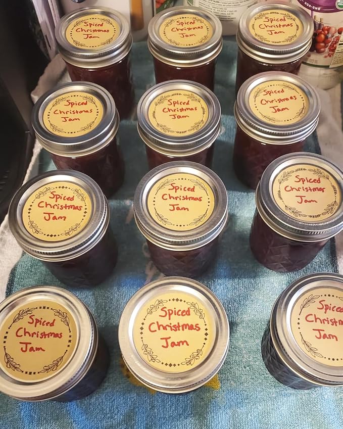 2" Canning Labels for Jars & Lids, 500 Labels per Roll, 4 Different Wreath - Image 7