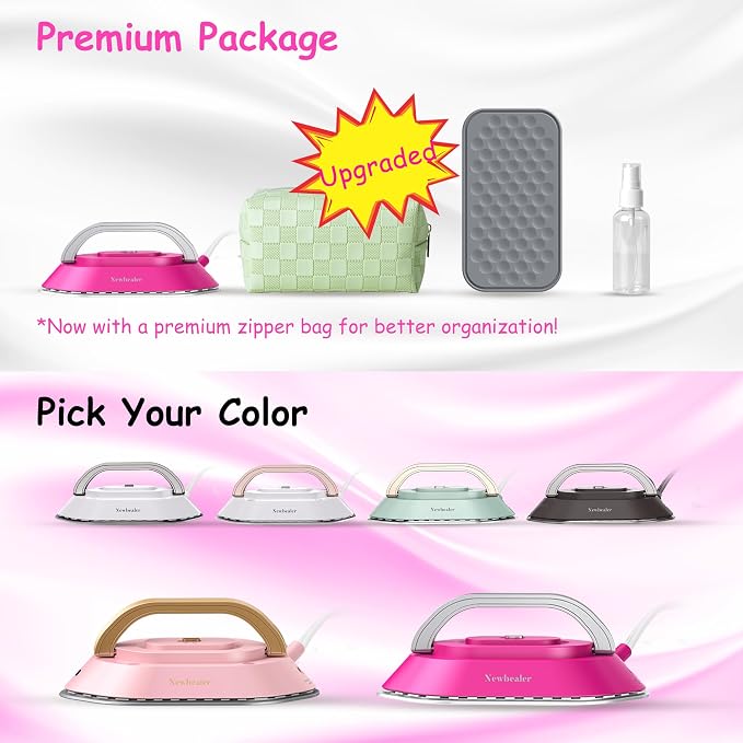 Newbealer Travel Iron with Global Voltage, 100-240V Mini Dry Iron - Image 9