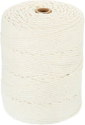 HARFINGTON Natural Macrame Cord 3mm x 328 Yards 4 Strand Twisted Cotton Macrame by HARFINGTON