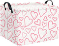Rectangular Valentines Basket for Home Kitchen Girls Cute Kids Storage Bin by TIBAOLOVER