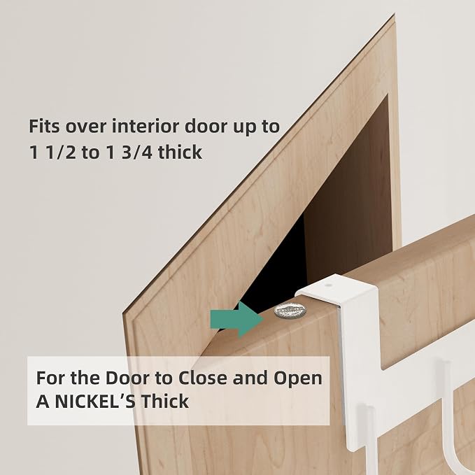 Over The Door Coat Rack, Over The Door Towel Hanger Drying Rack, Heavy Duty - Image 3