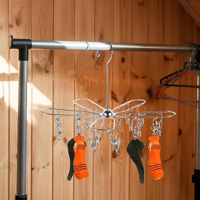 Foldable Stainless Steel Sock Hanger - Image 7