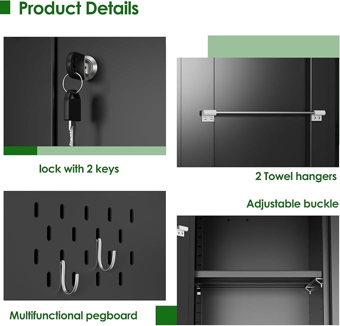 71.31" H Metal Broom Closet Storage Cabinets - Image 6