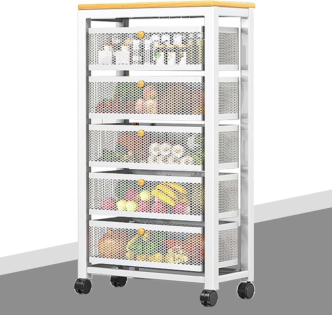 Compact Sideboard Storage Trolley Cabinet. Tall Larder Cupboard by Unknown
