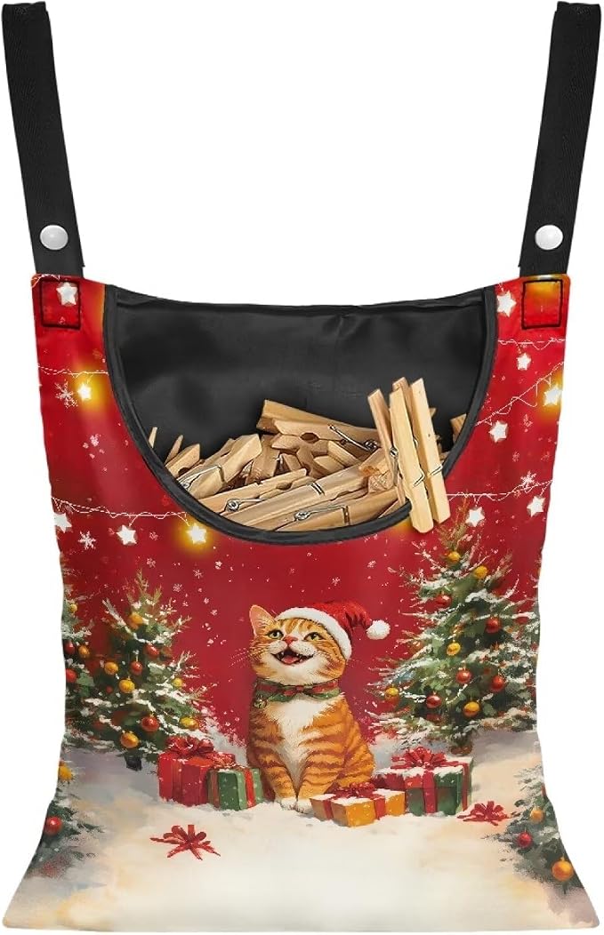 Cute Cat Clothes Pin Hanging Bag by Bivxisrvo