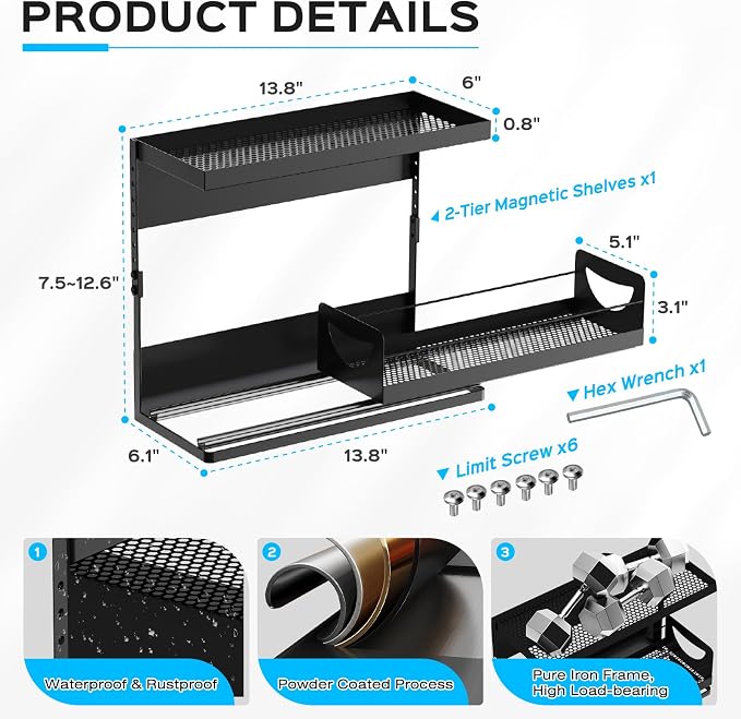 2 Tier Magnetic Storage Shelf - Image 2