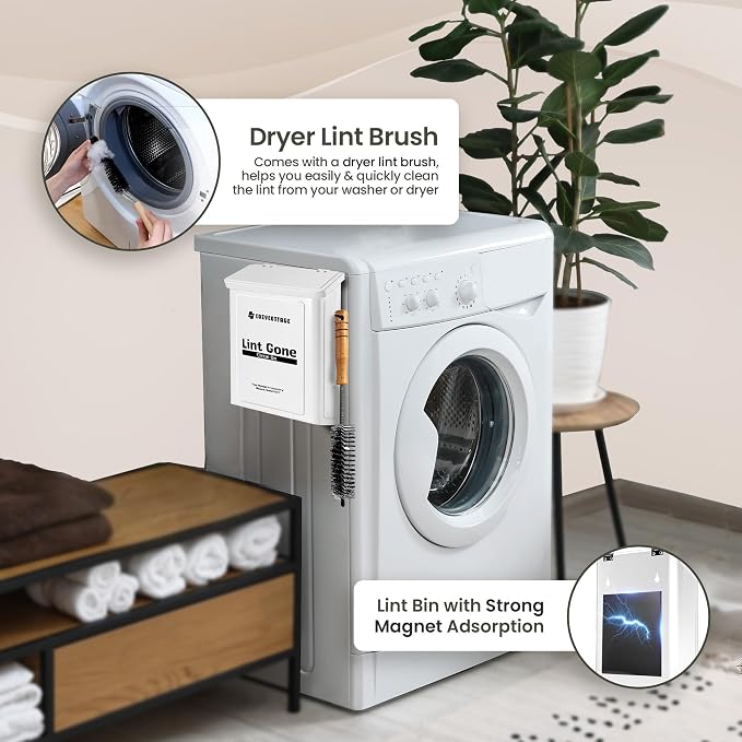 COZYCOTTAGE Magnetic Lint Bin for Laundry Room - Image 4