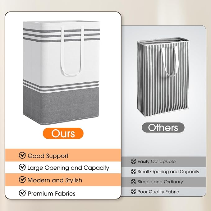 4 Pack Large Laundry Baskets, Laundry Hampers, Freestanding Waterproof - Image 5