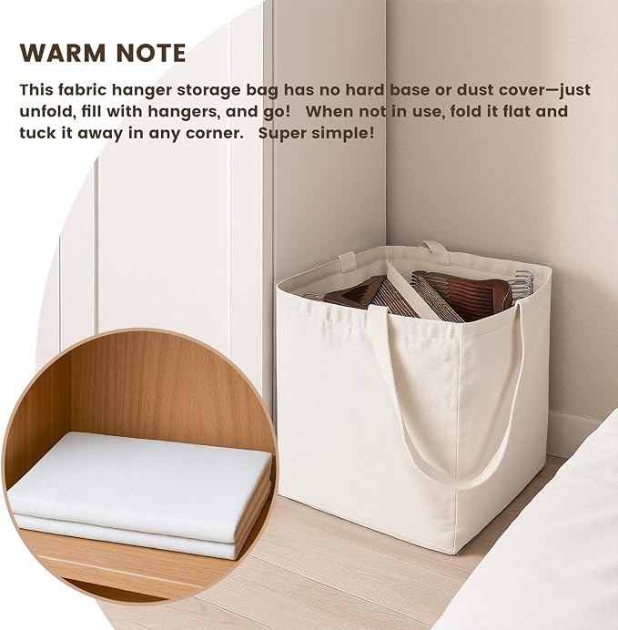 MCPINKY Clothes Hanger Organizer Bag, Hanger Triangle Storage Bag - Image 2